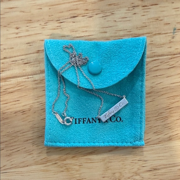 Tiffany & Co. Jewelry - Tiffany & Co. Silver Necklace with Blue Pouch